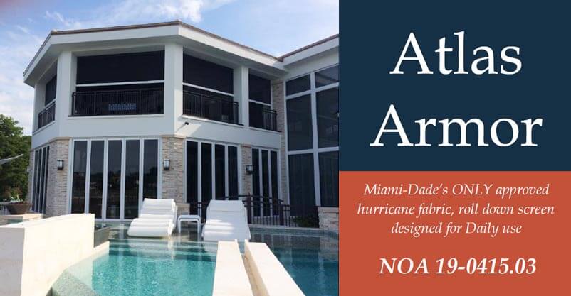 Hurricane Fabric Roll Down Screen Tampa Installs